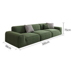 LIVARA B311 Sofa Length Compressed Seamless Frameless 300cm Construction