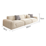 LIVARA B311 Sofa Length Compressed Seamless Frameless 300cm Construction