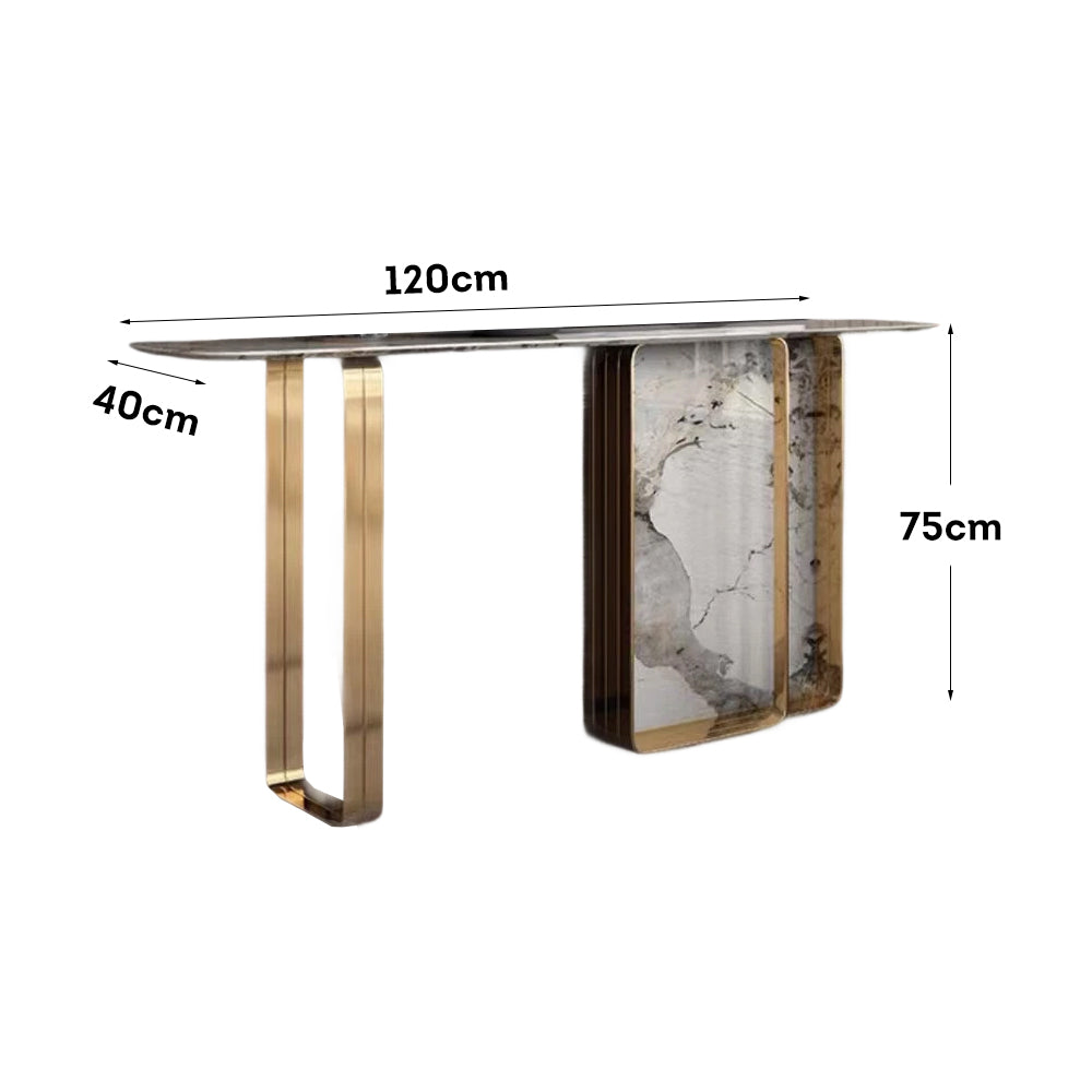 LIVARA CC1006 Console 120/140cm Stone Top Sintered Luxurious Style Table
