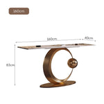 LUXORA CC1041 Table Sintered Length 140/150/160cm Stone Console Countertop