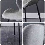 LIVARA DC1001 Leather Carbon Chair Dining Faux Fabric Steel Legs