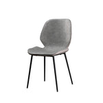 LIVARA DC1001 Leather Carbon Chair Dining Faux Fabric Steel Legs