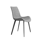 LIVARA DC1002 Wrought Dining Leather Faux Fabric Chair Iron Legs