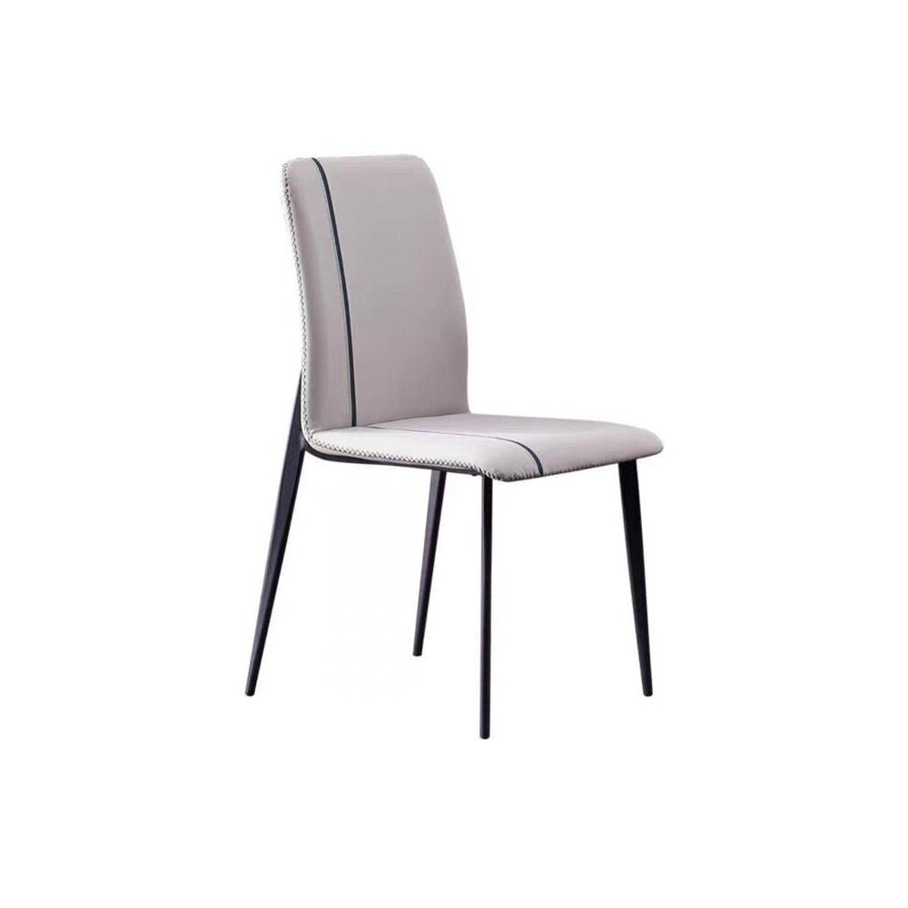 LIVARA DC1004 Carbon Faux Chair Steel Fabric Dining Leather Legs