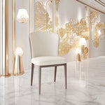 LIVARA DC1005 Carbon Steel Dining Faux Chair Fabric Leather Legs