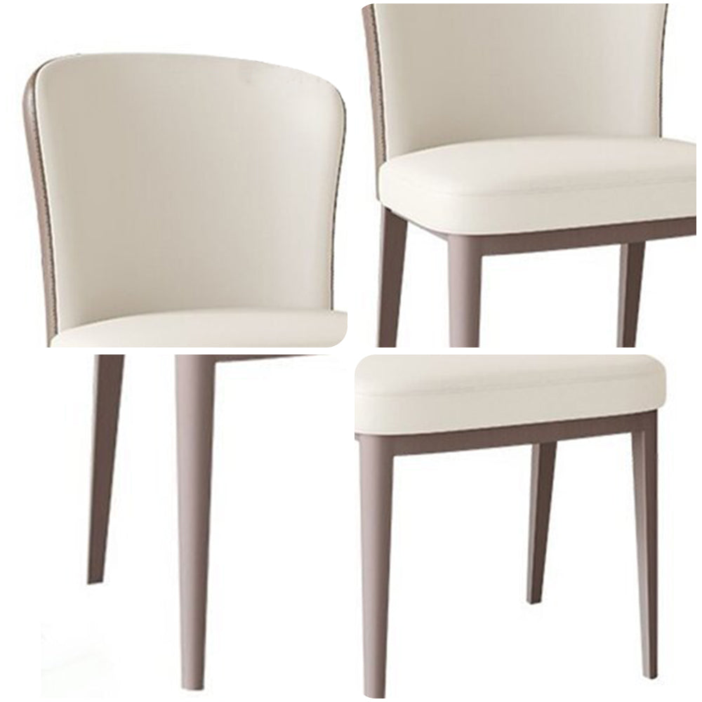 LIVARA DC1005 Carbon Steel Dining Faux Chair Fabric Leather Legs