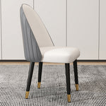 LIVARA DC1006 Fabric Dining Wood Faux Solid Chair Leather Frame
