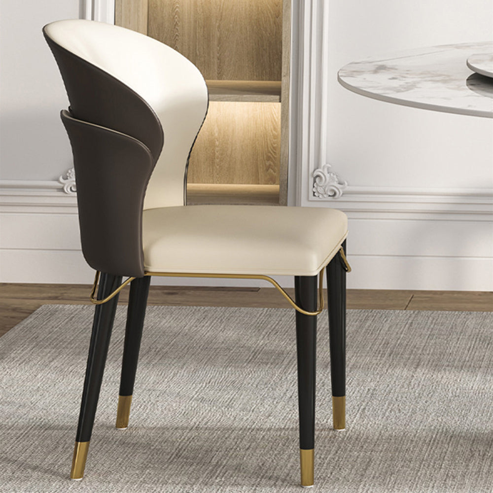 LIVARA DC1007 Fabric Leather Wood Faux Solid Chair Dining Frame