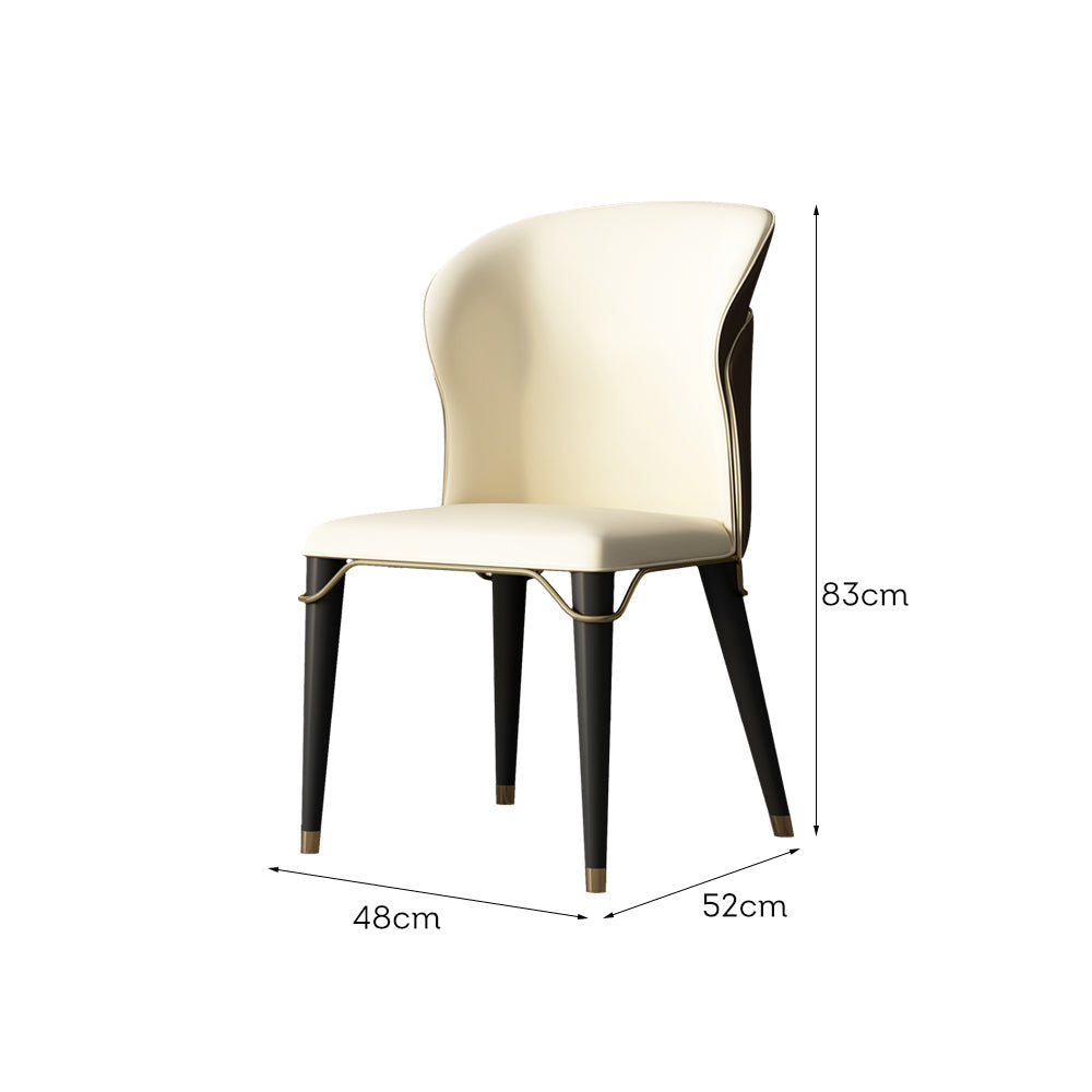 LIVARA DC1007 Fabric Leather Wood Faux Solid Chair Dining Frame