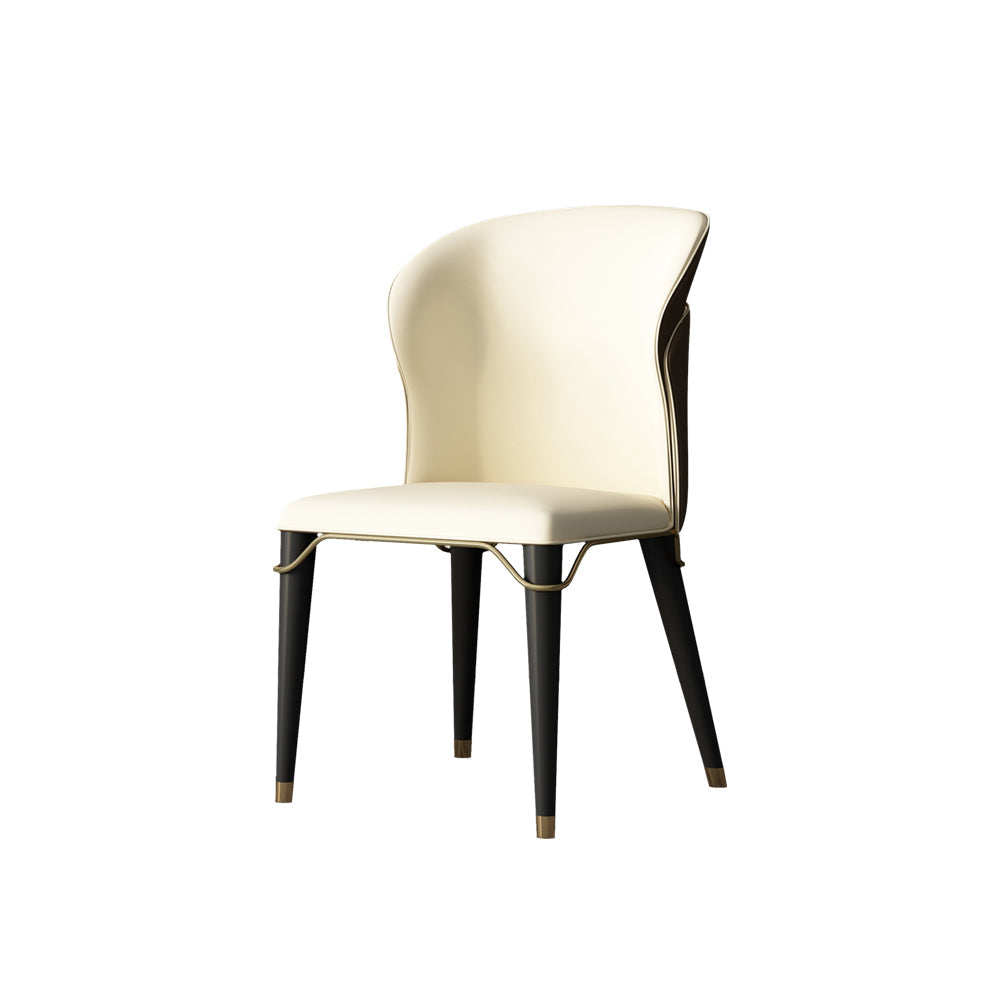 LIVARA DC1007 Fabric Leather Wood Faux Solid Chair Dining Frame