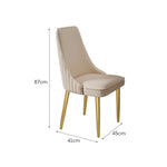 LIVARA DC1009 Faux Stainless Fabric Dining Chair Leather Steel Legs