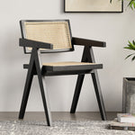 LIVARA DC1011 Material Rattan Solid Wood Dining Chair Frame