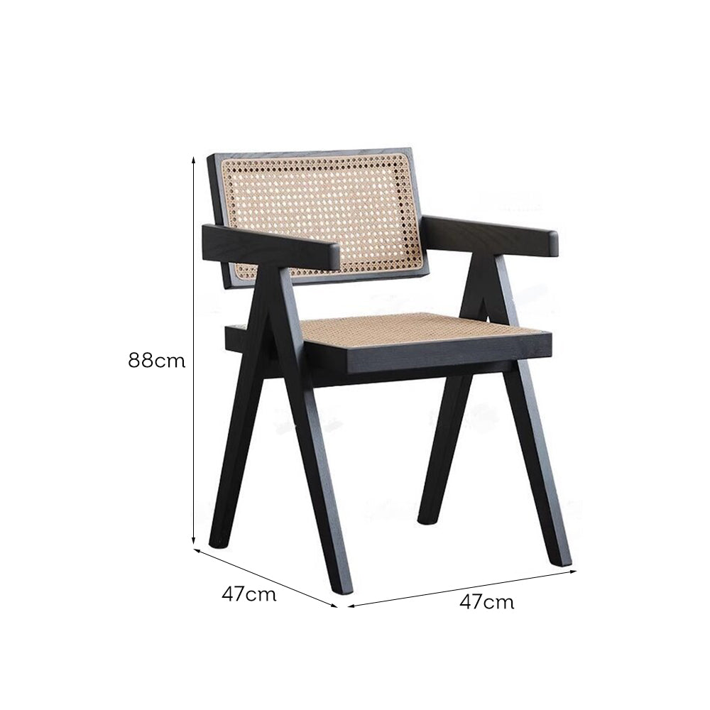 LIVARA DC1011 Material Rattan Solid Wood Dining Chair Frame