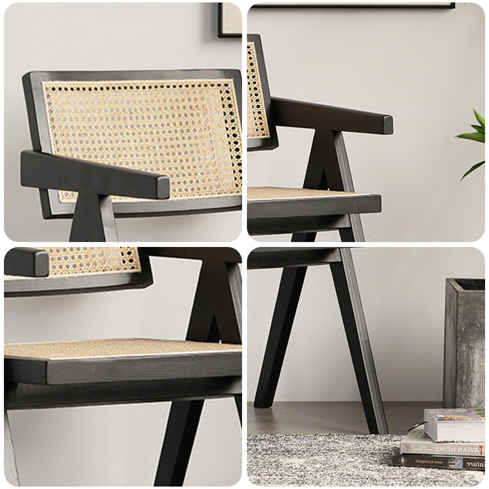 LIVARA DC1011 Material Rattan Solid Wood Dining Chair Frame