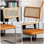 LIVARA DC1012 Steel Rattan Dining Chair Stainless Backrest Legs
