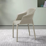 LIVARA DC1015 Wrought Chair Dining Saddle Leather Iron Legs