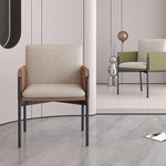 LIVARA DC1016 Leather Saddle Carbon Chair Dining Steel Legs