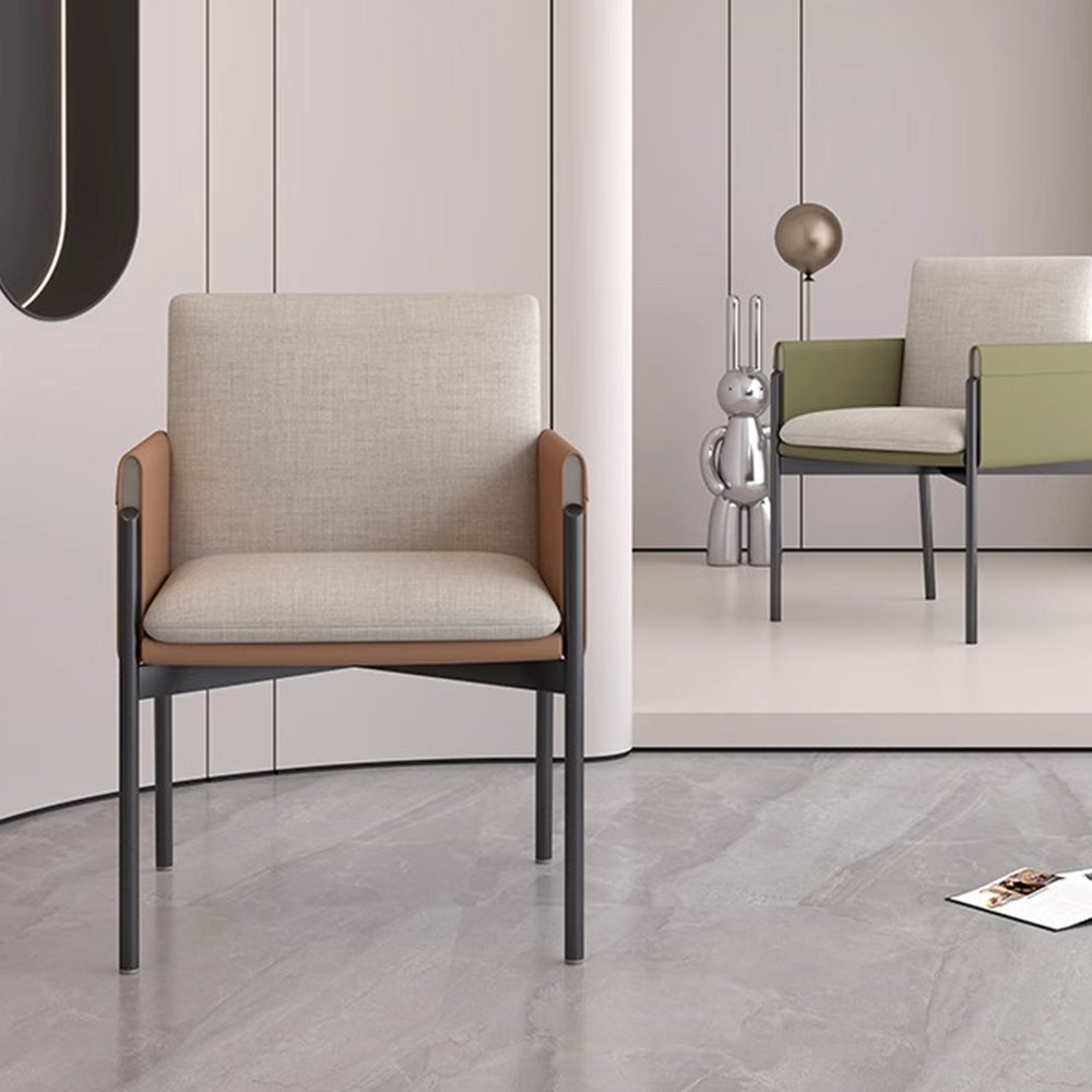 LIVARA DC1016 Leather Saddle Carbon Chair Dining Steel Legs