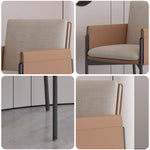 LIVARA DC1016 Leather Saddle Carbon Chair Dining Steel Legs