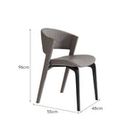 LIVARA DC1017 Leather Stainless Chair Dining Fabric Steel Faux Legs