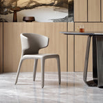 LIVARA DC1018 Chair Leather Dining Fabric Stainless Faux Steel Legs