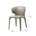 LIVARA DC1018 Chair Leather Dining Fabric Stainless Faux Steel Legs