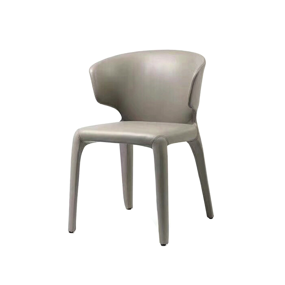 LIVARA DC1018 Chair Leather Dining Fabric Stainless Faux Steel Legs