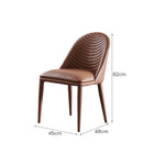 LIVARA DC1020 Faux Dining Carbon Steel Leather Chair Fabric Legs