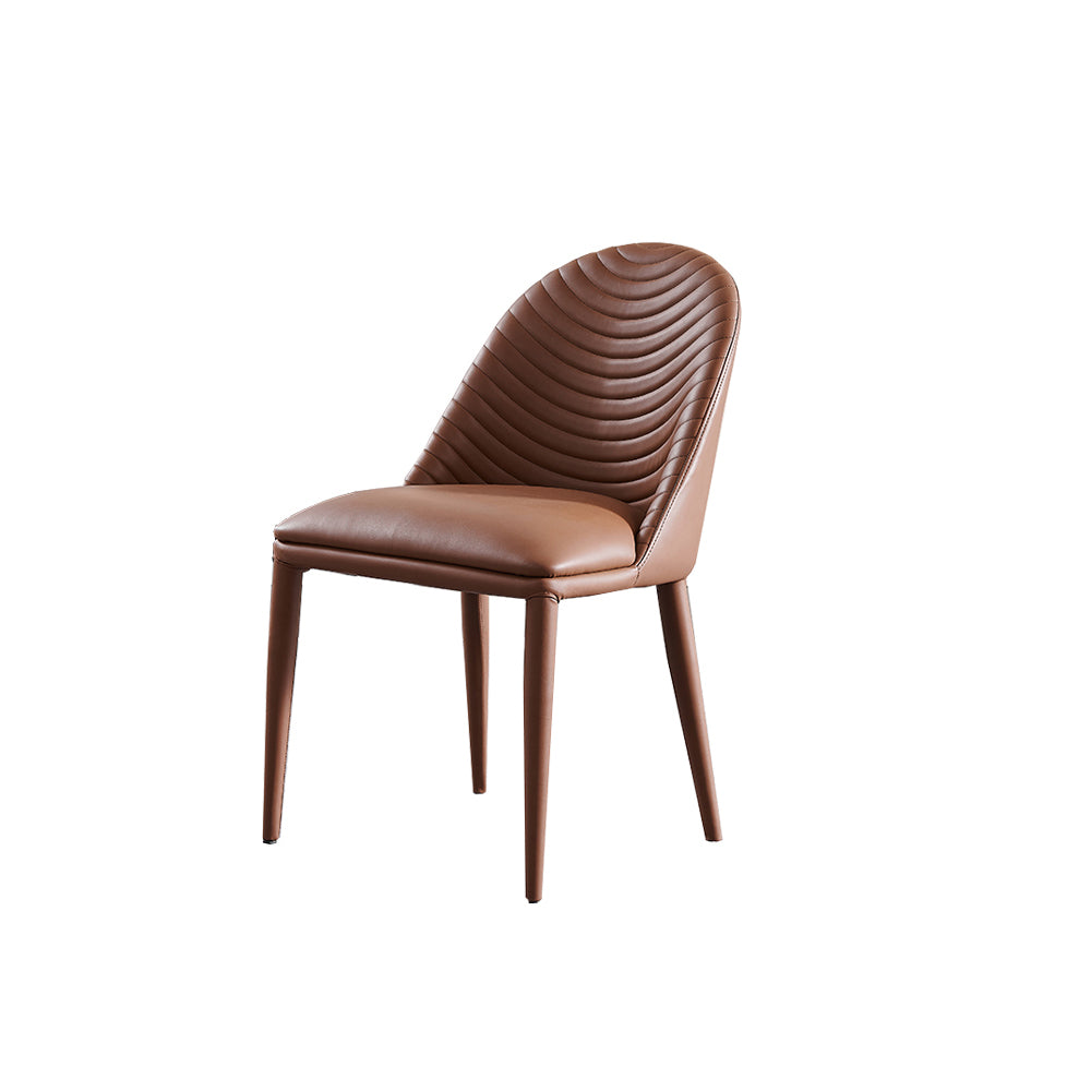 LIVARA DC1020 Faux Dining Carbon Steel Leather Chair Fabric Legs