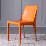 LIVARA DC1021 Dining Steel Carbon Chair Leather Saddle Legs