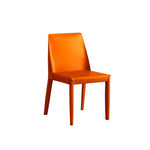 LIVARA DC1021 Dining Steel Carbon Chair Leather Saddle Legs