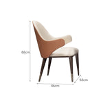 LIVARA DC1022 Solid Wood Leather Fabric Dining Chair Faux Frame