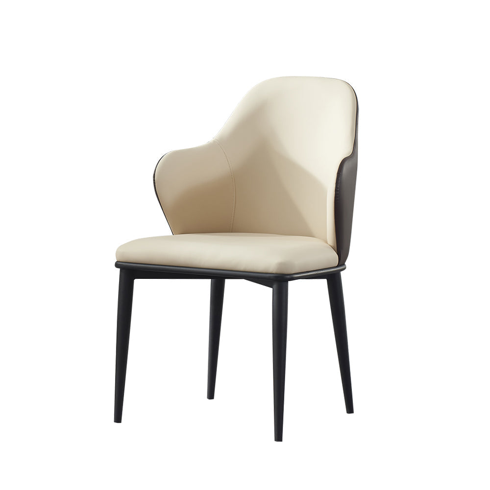 LIVARA DC1027 Carbon Chair Fabric Dining Leather Steel Faux Legs