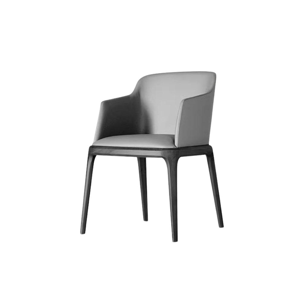 LIVARA DC1028 Dining Wood Leather Faux Fabric Chair Solid Frame