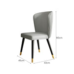 LIVARA DC1029 Leather Fabric Solid Dining Faux Chair Wood Frame
