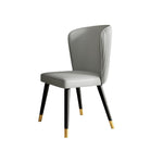 LIVARA DC1029 Leather Fabric Solid Dining Faux Chair Wood Frame