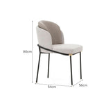 LIVARA DC1031 Cotton-Linen Fabric Steel Stainless Chair Dining Legs