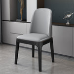 LIVARA DC1035 Wood Faux Solid Fabric Dining Chair Leather Frame