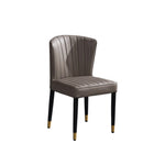 LIVARA DC1036 Dining Fabric Chair Leather Solid Faux Wood Frame