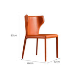 LIVARA DC1037 Steel Carbon Chair Dining Leather Saddle-Style Legs