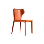 LIVARA DC1037 Steel Carbon Chair Dining Leather Saddle-Style Legs