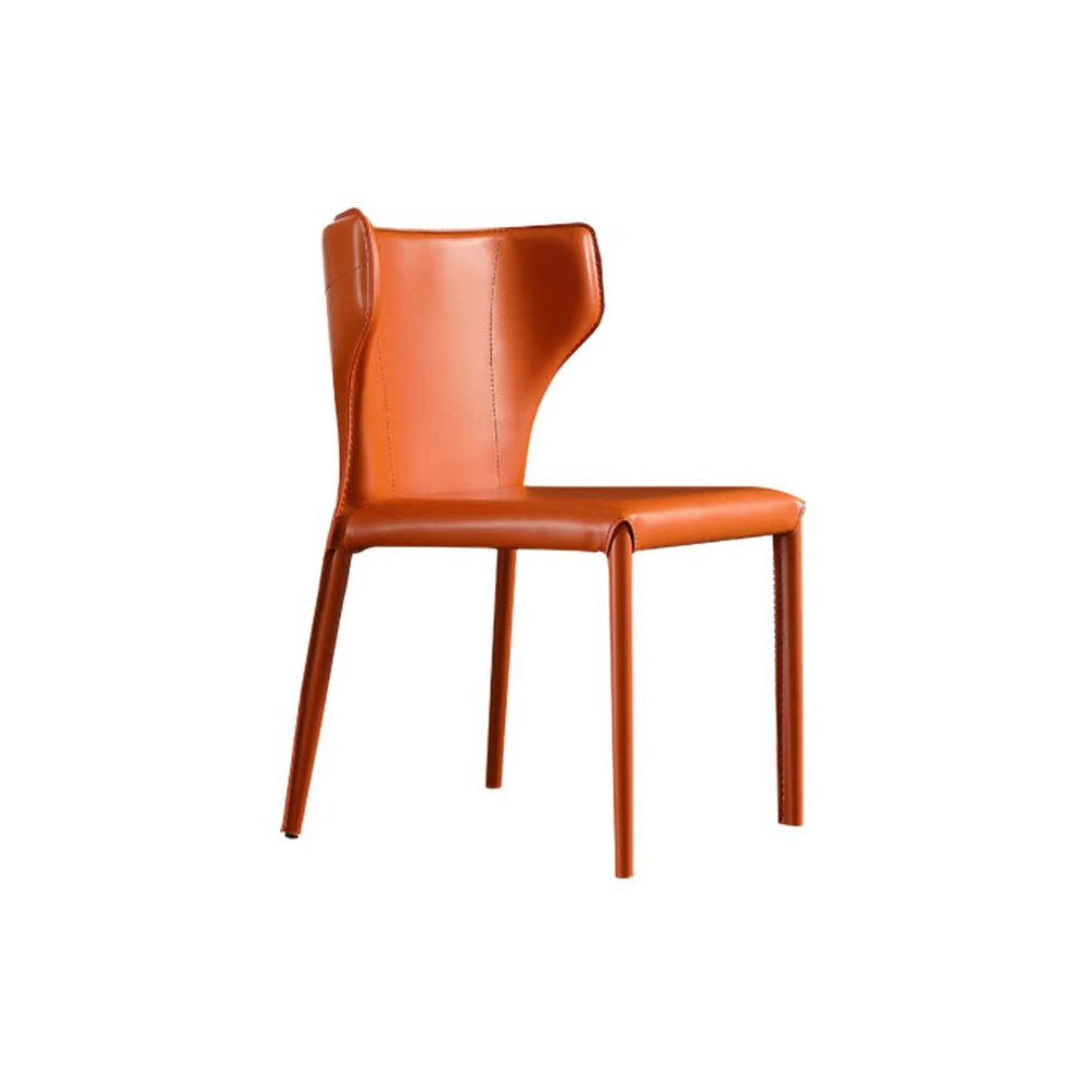 LIVARA DC1037 Steel Carbon Chair Dining Leather Saddle-Style Legs