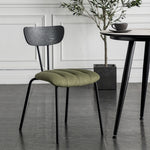 LIVARA DC1038 Chair Carbon Dining Faux Leather Fabric Steel Legs