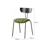 LIVARA DC1038 Chair Carbon Dining Faux Leather Fabric Steel Legs