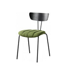 LIVARA DC1038 Chair Carbon Dining Faux Leather Fabric Steel Legs