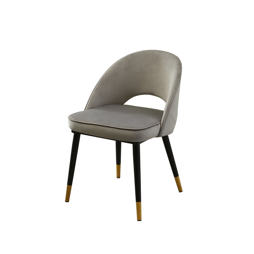 LIVARA DC1039 Dining Fabric Solid Wood Chair Faux Leather Frame