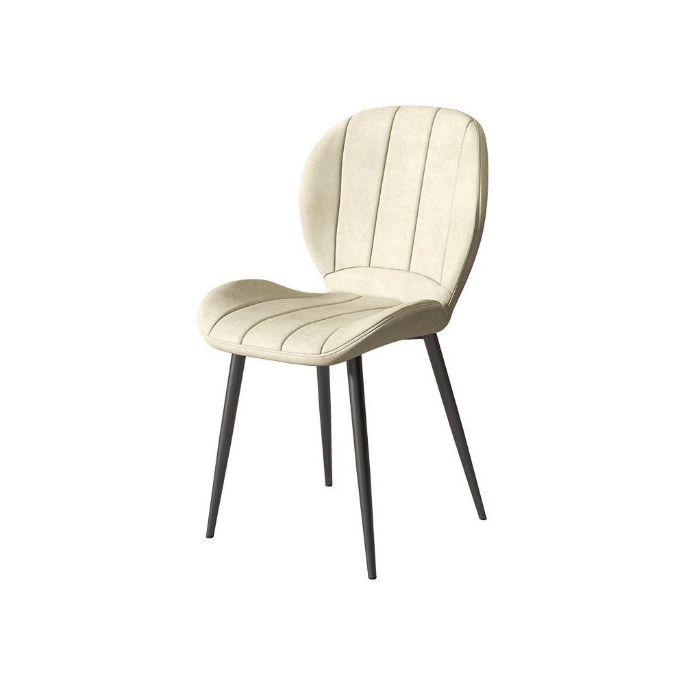 LIVARA DC1040 Leather Carbon Chair Fabric Dining Faux Steel Legs