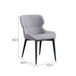 LIVARA DC1041 Faux Leather Carbon Fabric Steel Dining Chair Legs
