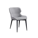 LIVARA DC1041 Faux Leather Carbon Fabric Steel Dining Chair Legs