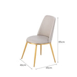 LIVARA DC1046 Faux Stainless Steel Fabric Dining Chair Leather Legs